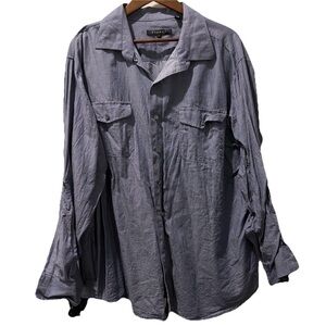 Synergy Organic Clothing Men's Blue Casual Button Down Shirt
